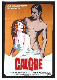 Il manifesto italiano di ''Calore'' (1974).